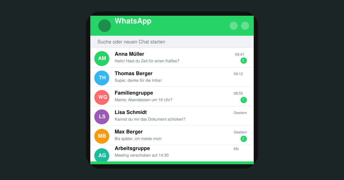 Wie schicke ich eine WhatsApp