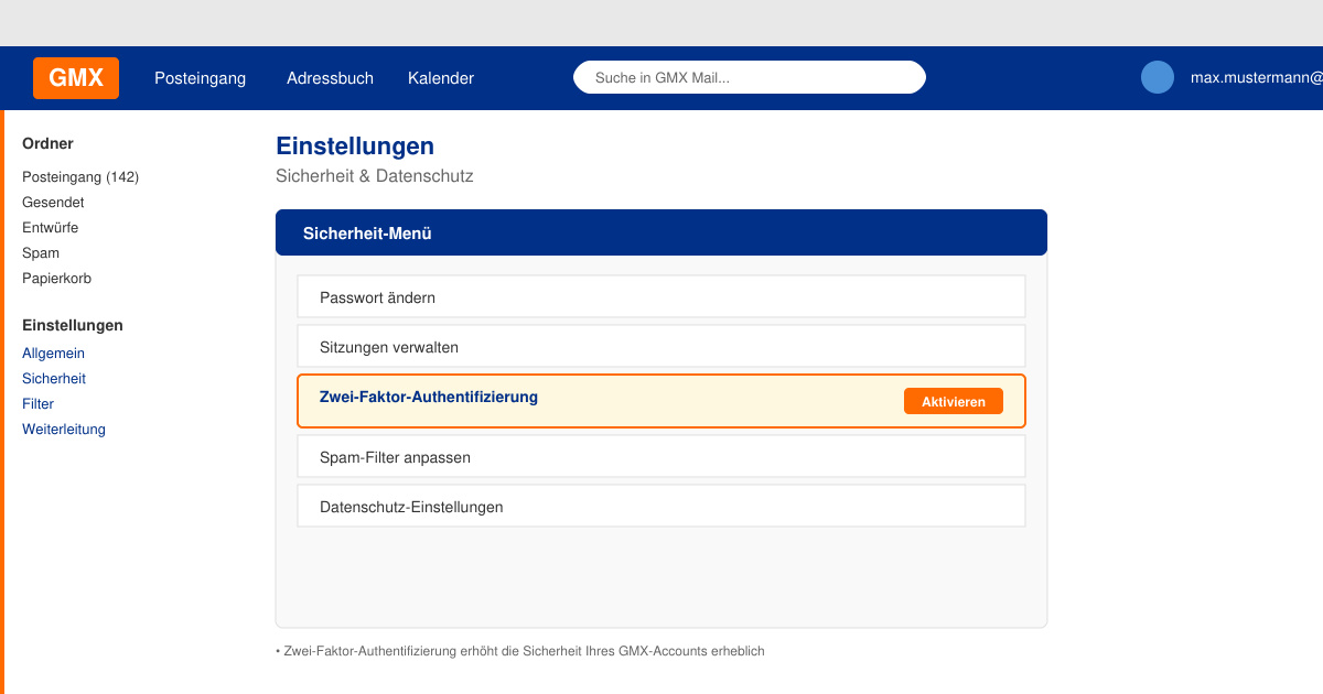 Wie sicher ist GMX mail