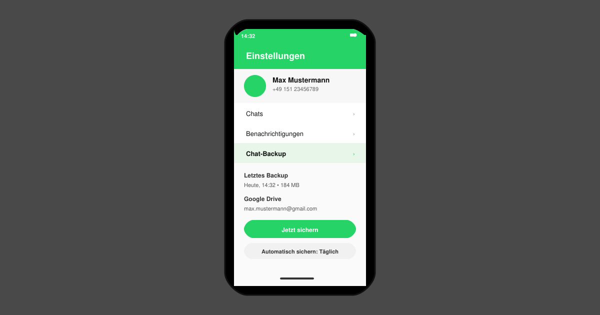 Wie speichere ich WhatsApp
