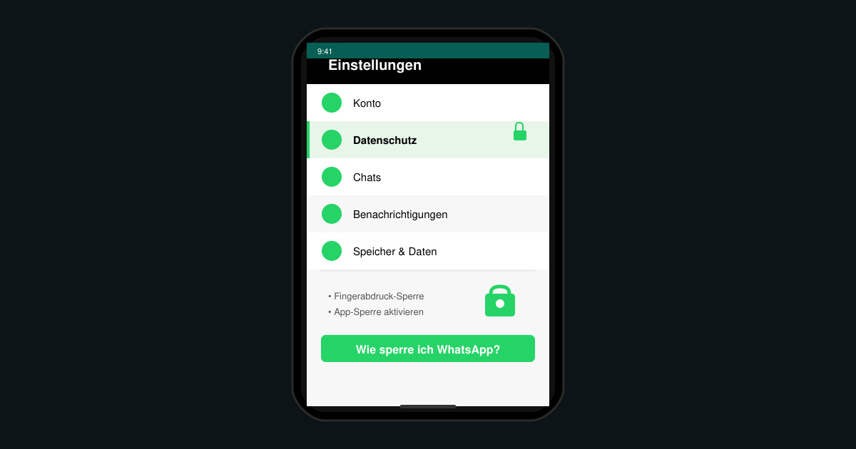 Wie sperre ich WhatsApp