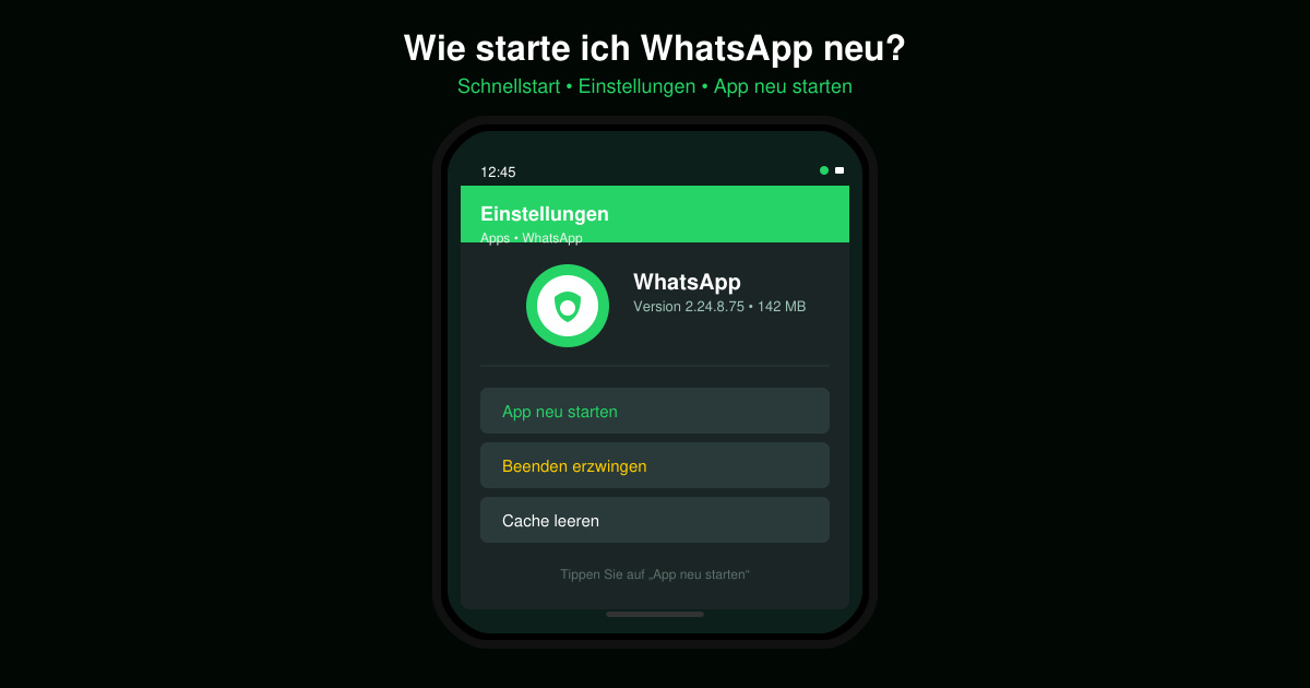 Wie starte ich WhatsApp neu