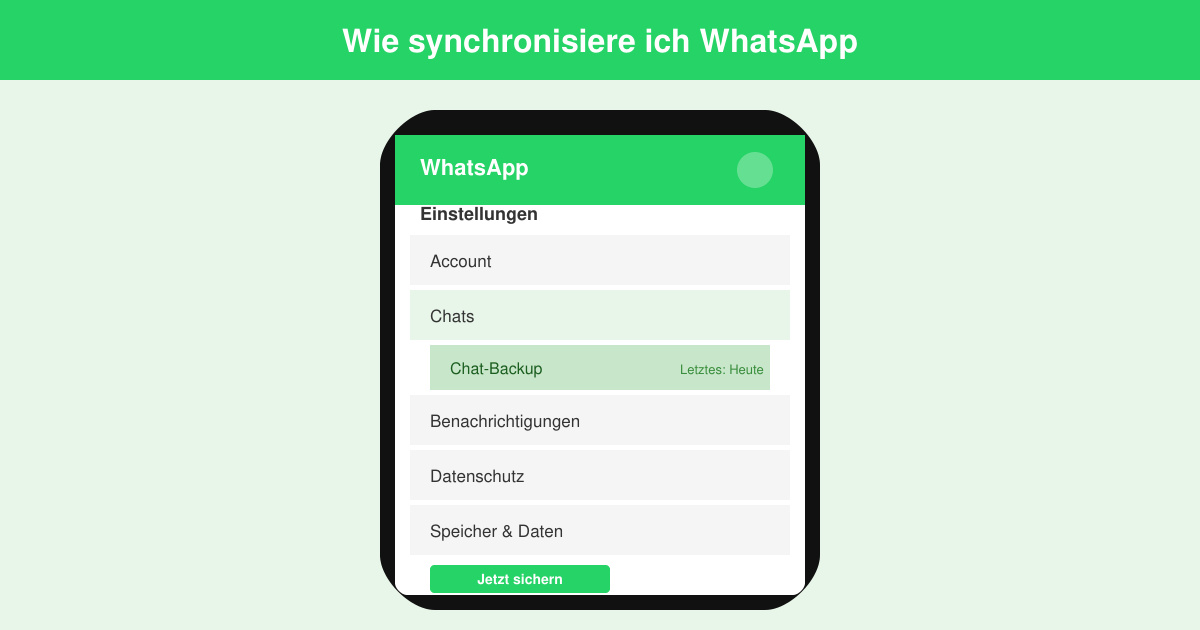 Wie synchronisiere ich WhatsApp