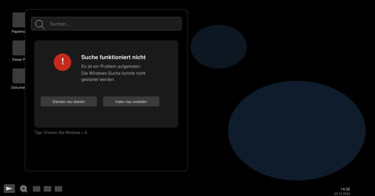 Win 11 suche funktioniert nicht