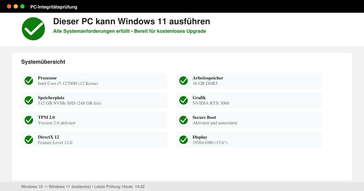 Windows 10 auf 11 kostenlos
