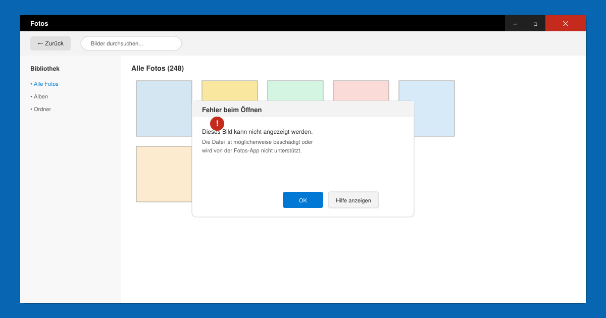 Windows 11 fotoanzeige funktioniert nicht