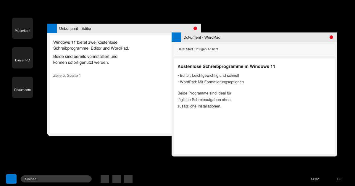 Windows 11 kostenloses schreibprogramm