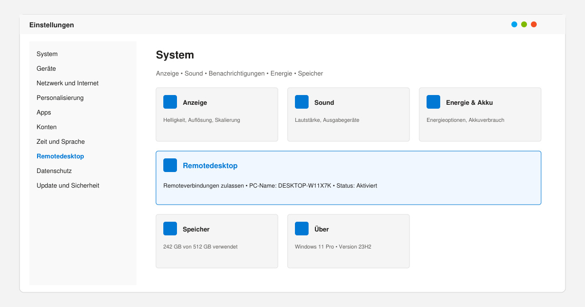 Windows 11 remote desktop funktioniert nicht