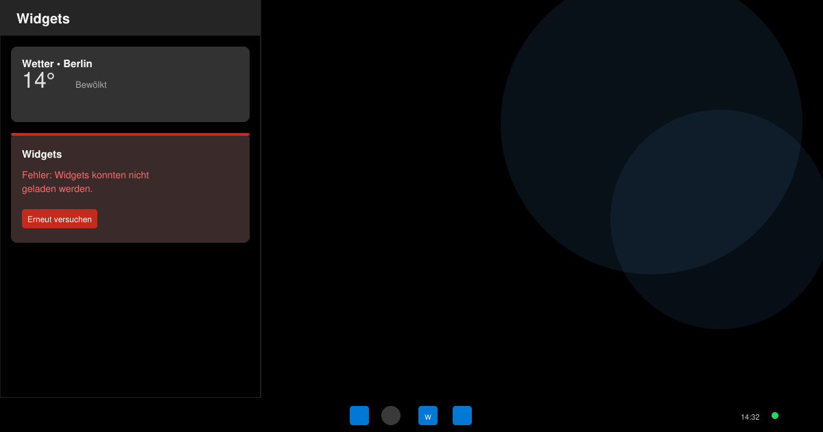 Windows 11 widgets funktioniert nicht