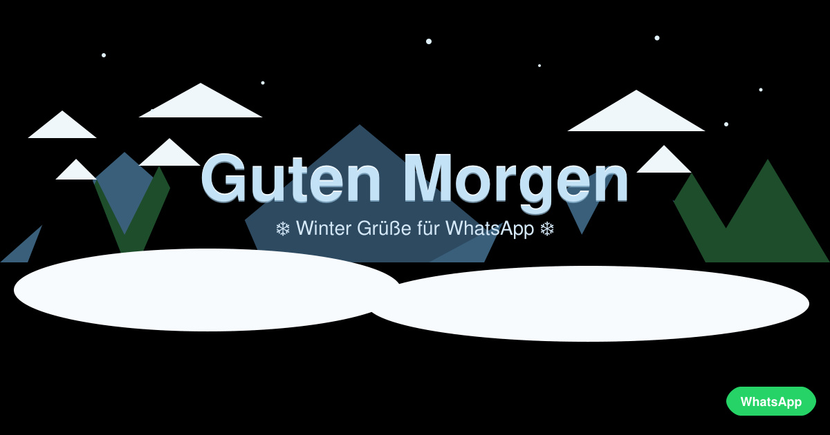 Winter guten morgen grüße für WhatsApp kostenlos