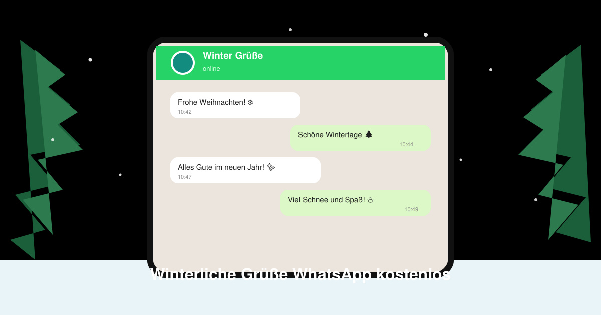 Winterliche grüße WhatsApp kostenlos