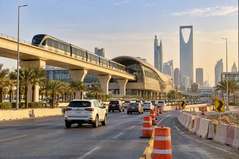 تنقل الرياض في أكتوبر 2026: ما المؤكد عن التحويلات وإغلاقات الطرق والمترو والحافلات؟