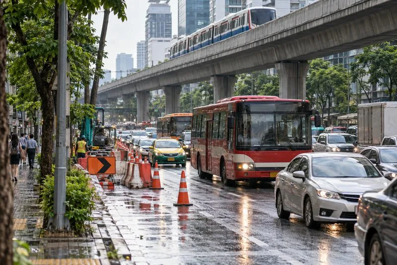 กรุงเทพฯ ตุลาคม 2569: จุดปิดถนน งานรถไฟฟ้า และวิธีเลี่ยงรถติด