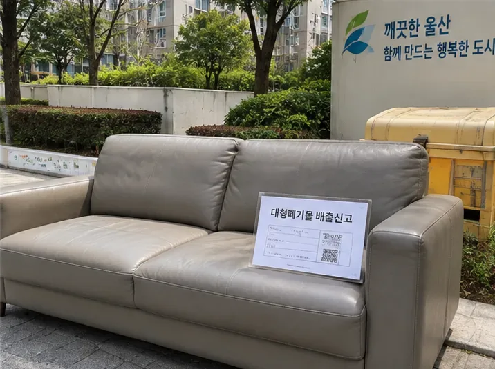 울산에서 소파 버리는 방법: 대형폐기물 신고부터 배출까지