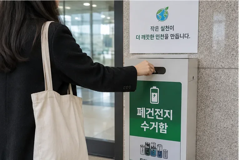 인천에서 폐건전지 버리는 방법: 수거함·행정복지센터·교환행사 비교