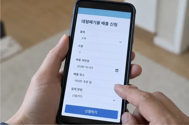 청주에서 소파 버리는 방법: 대형폐기물 신고부터 배출·수거까지