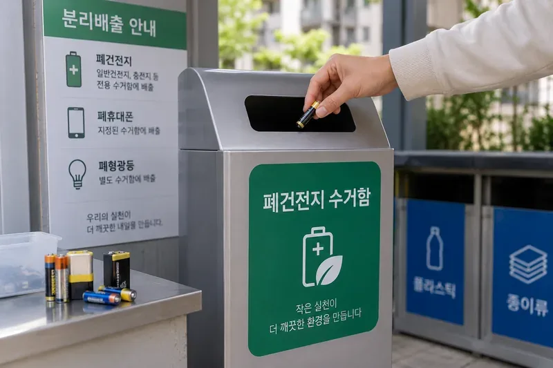 폐건전지는 어디에 버려야 하나? 2026년 기준 수거함 위치와 안전한 배출법