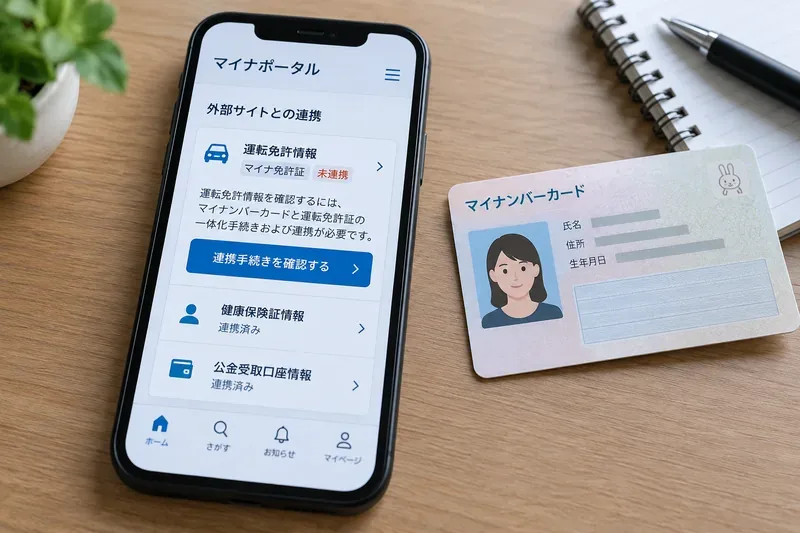 マイナポータルに運転免許情報が表示されないときは？原因別の確認方法と対処法