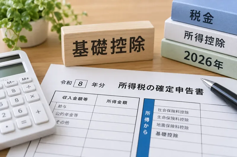 基礎控除2026年版｜いくらまで控除される？所得別の金額と計算方法をやさしく解説