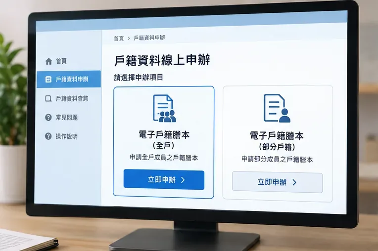 戶籍謄本可以線上申請嗎？2026 線上申辦流程、憑證準備與常見錯誤一次看