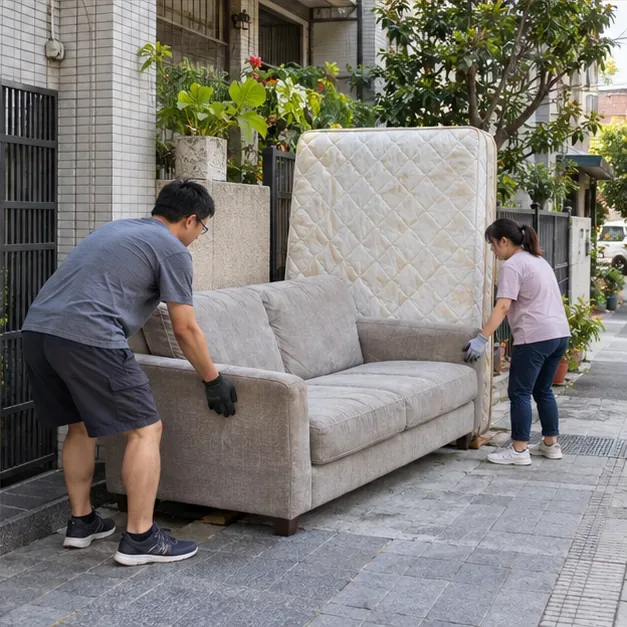 收到清運安排後將家具移至約定且不妨礙通行的位置