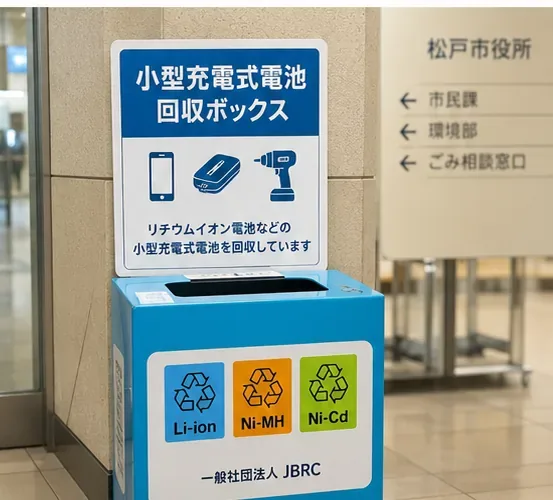 松戸市でリチウムイオン電池を捨てる方法｜有害ごみ・回収協力店・持ち込みを比較