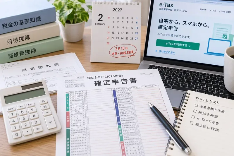 確定申告2027｜2026年分は何が変わる？基礎控除・178万円ライン・e-Taxの変更点を整理