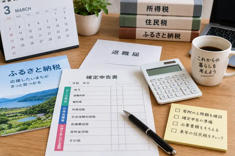 退職した年のふるさと納税はどうなる？上限額・退職金・ワンストップ特例の注意点