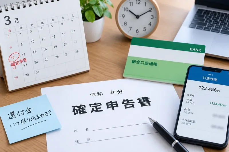 還付金はいつ振り込まれる？e-Taxは約3週間、書面は1～1.5か月が目安