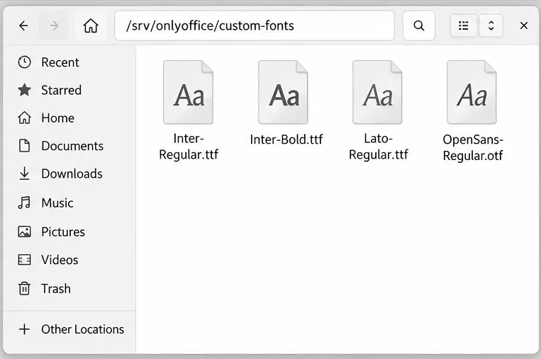 Ajout de polices au serveur de documents ONLYOFFICE : Docker ou Linux ?