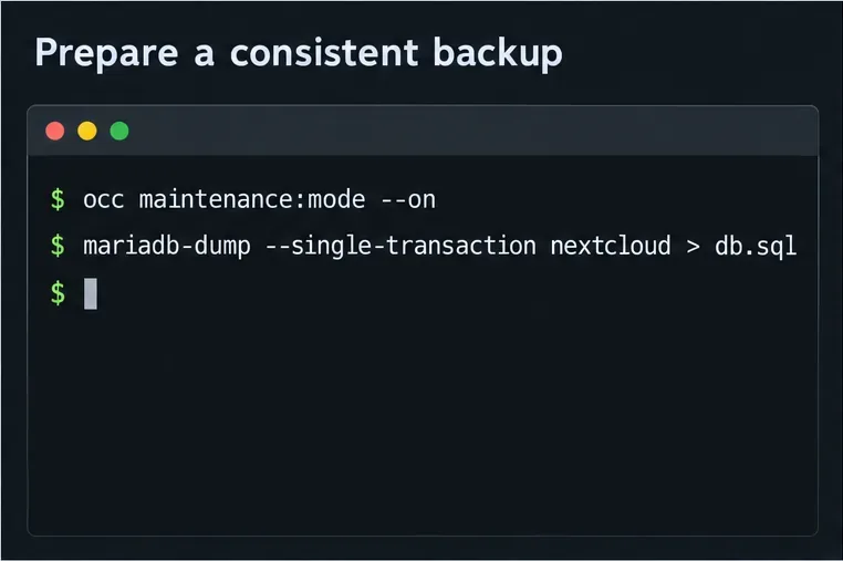 Automatisez les sauvegardes Nextcloud cohérentes avec Restic et Cron
