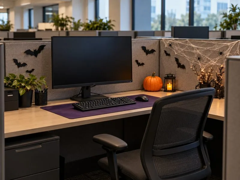 Desk Decorating Ideas for a Spooky Office Cubicle