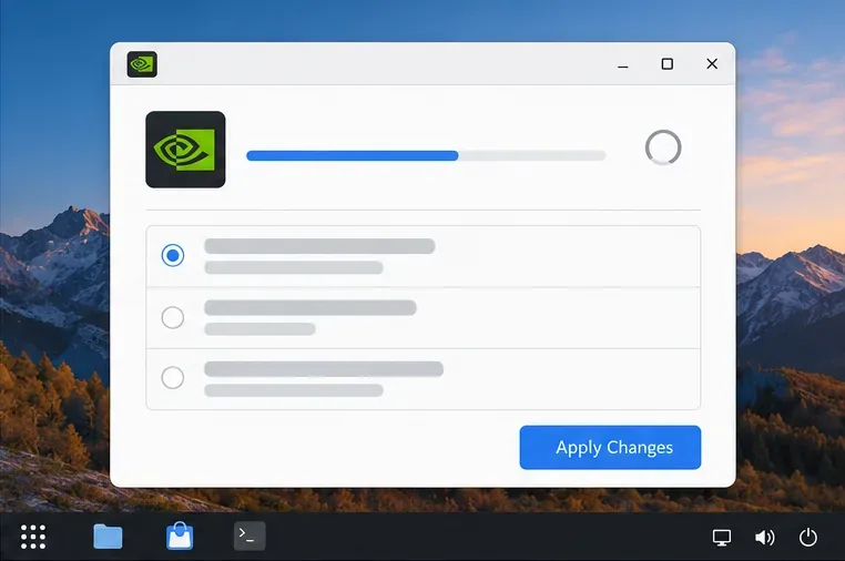 قم بتفعيل NVIDIA على Pardus 23 باستخدام برنامج تثبيت التعريفات الخاص بها.