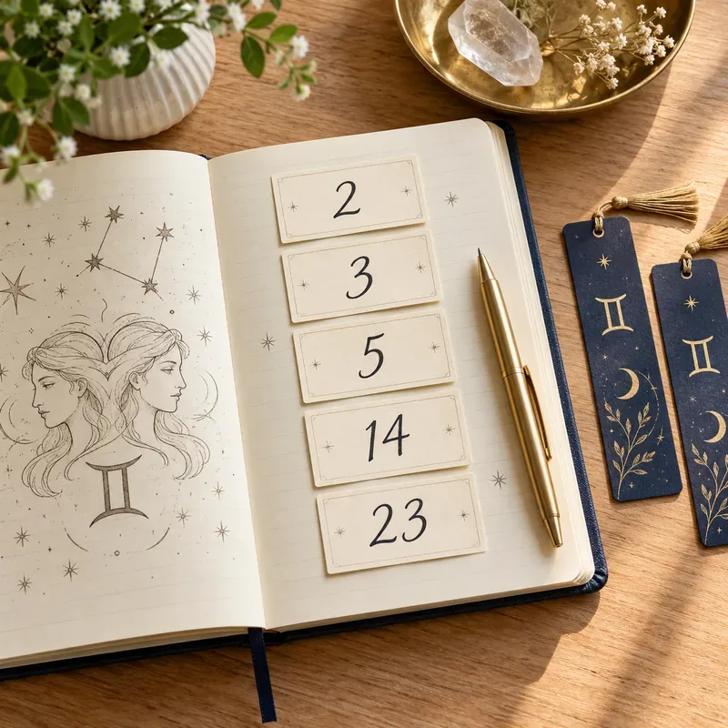 Numeri fortunati dei Gemelli dal 19 al 25 ottobre 2026: cinque spunti per una settimana all'insegna della curiosità.