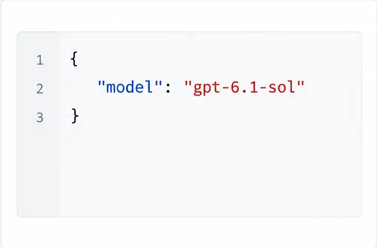 API 응답 JSON 예시에 model 필드가 gpt-6.1-sol로 기록되어 있다