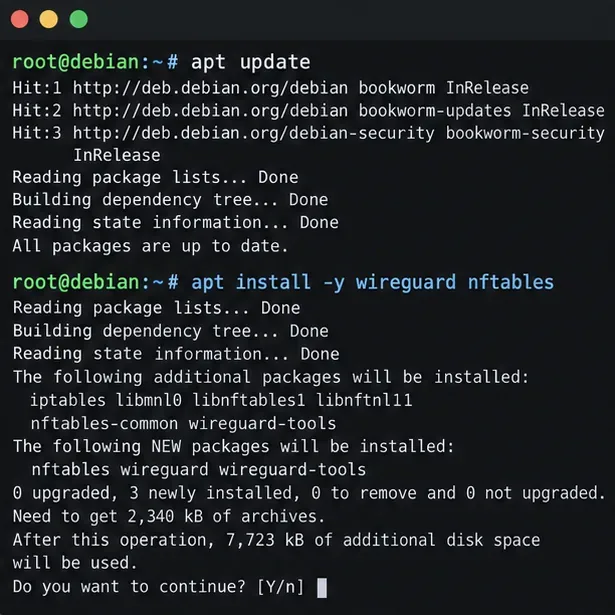 วิธีการตั้งค่า WireGuard Point-to-Site VPN บน Debian 12