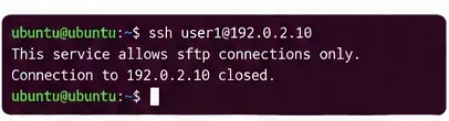 Ubuntu 終端機顯示 SSH 連線嘗試失敗,連線關閉而不是顯示互動式 shell。