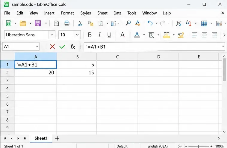 LibreOffice Calc Shows Formulas as Text? Restore the Results