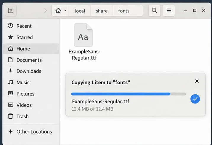 توفير خطوط مخصصة لـ LibreOffice Flatpak
