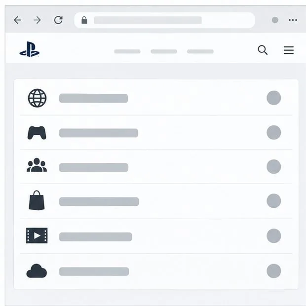 PlayStationのサービス状況を確認するブラウザー画面のイメージ