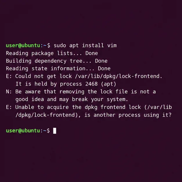 Libere o APT Lock do Ubuntu com segurança e conclua a atualização.