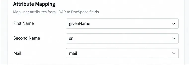 Synchronisez les utilisateurs Active Directory avec ONLYOFFICE DocSpace via LDAP.