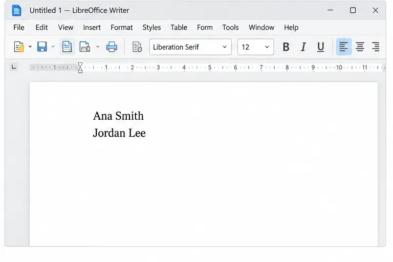 A Writer page shows the reordered names Ana Smith and Jordan Lee after replacement.